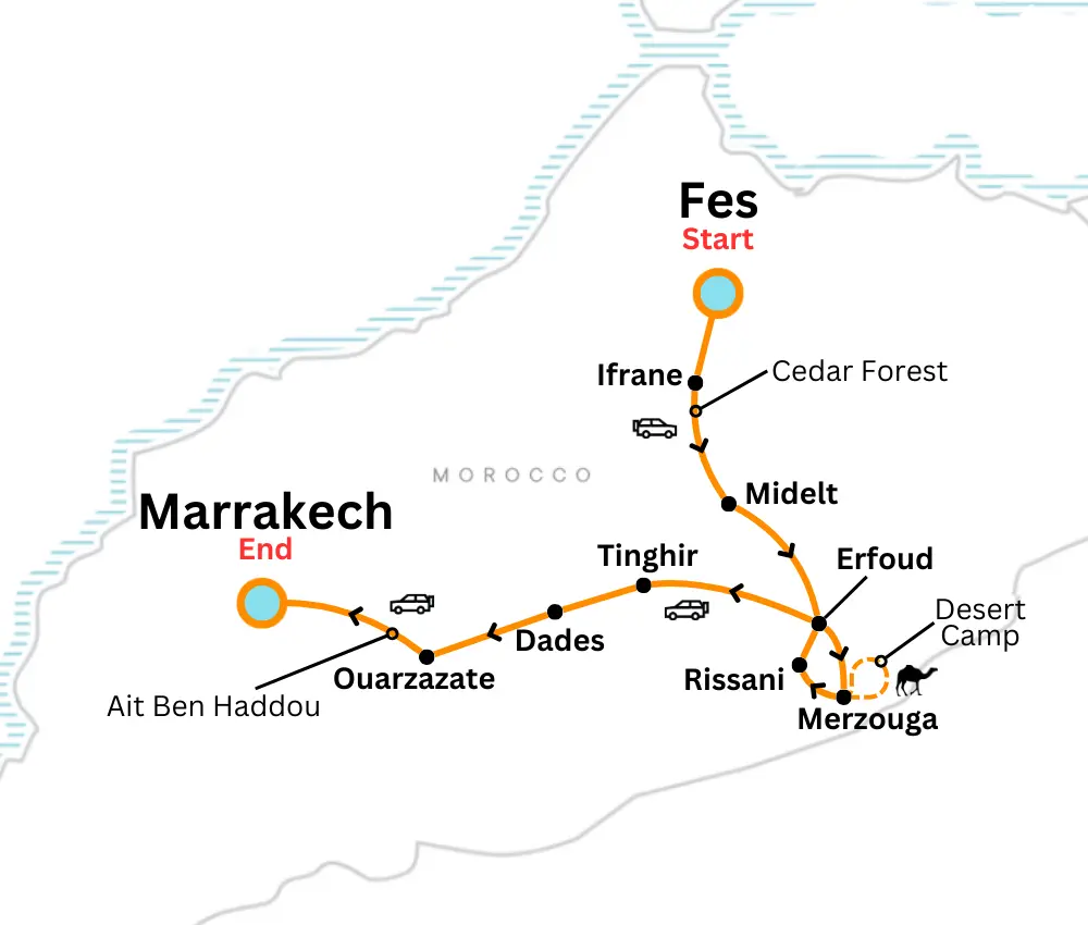 5 days in Moroccon itinerary