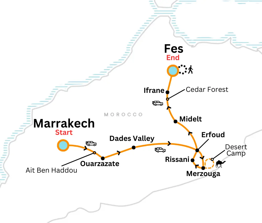 6 days tour from marrakech