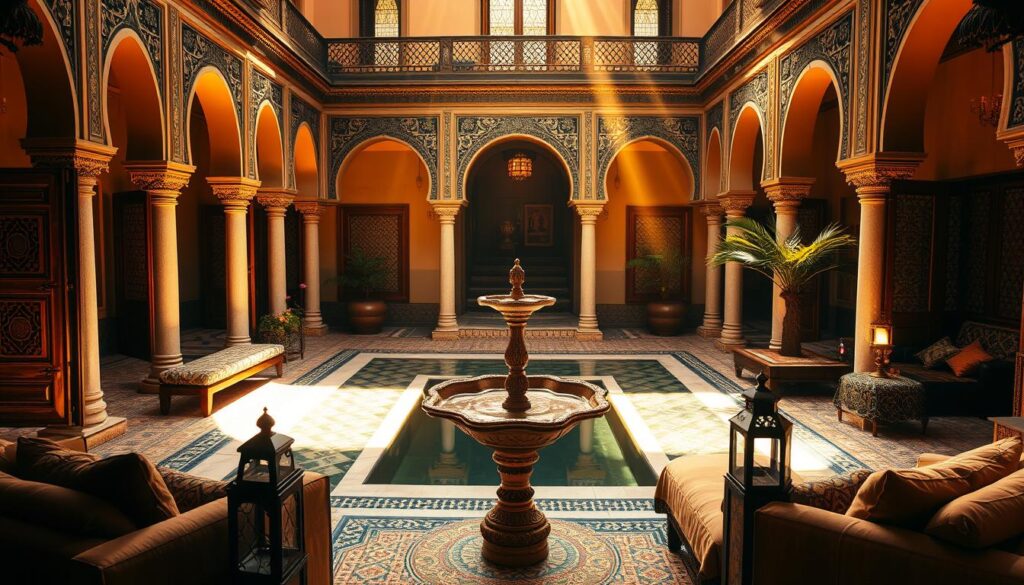 Moroccan riad interior