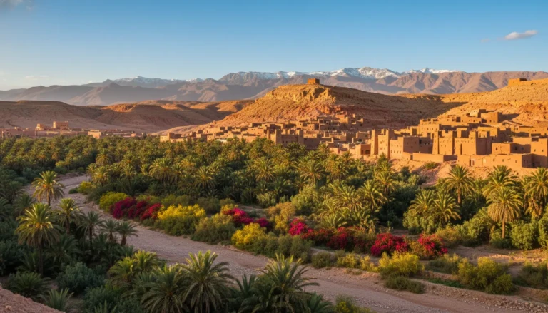 a breathtaking view of draa valley in morocco showcasing its vibrant landscape