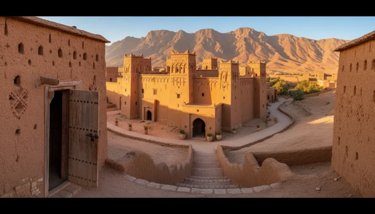 a majestic kasbah in a moroccan town