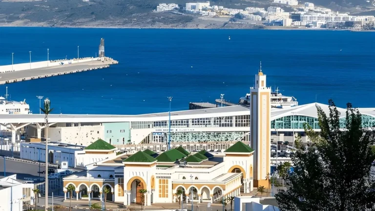 a panoramic view of tangiers iconic landmarks mosque