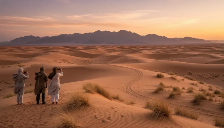 a picturesque scene showcasing a morocco desert itinerary featuring the stark contrast