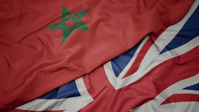 morocco and uk flags