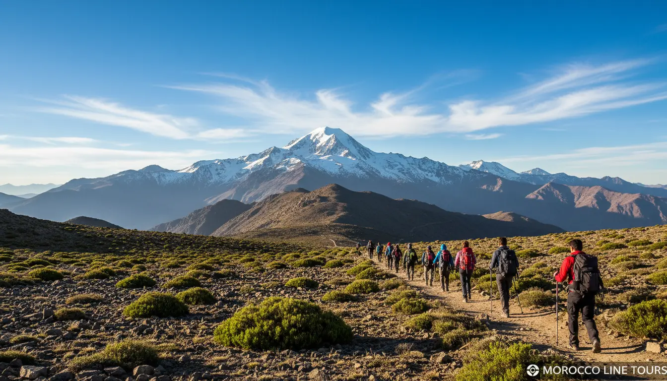 a breathtaking view of mount toubkal the highest peak in north africa rising dramatically
