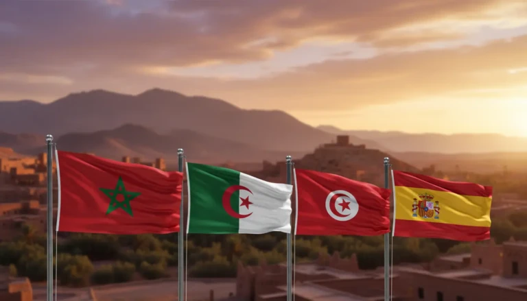 a vibrant representation of the morocco flag featuring its signature red and green colors