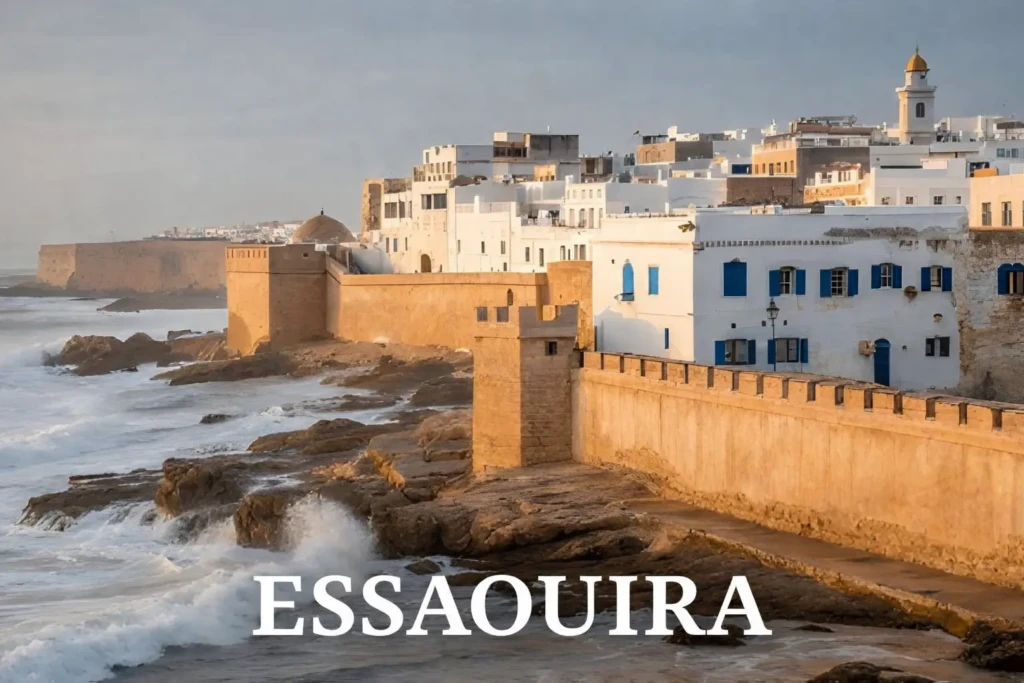 coastal beauty of essaouira at sunset