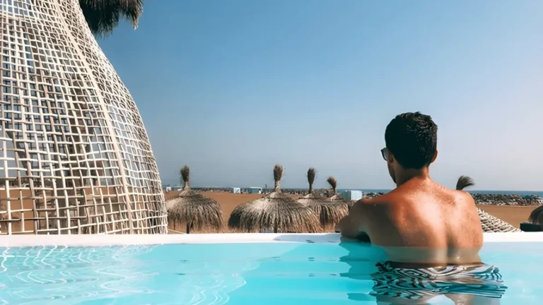 luxury swimming pool in a resort in morocco