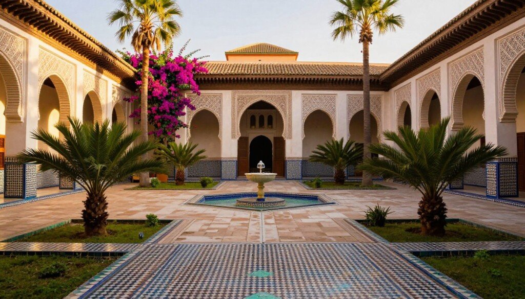 Marrakech Museum central courtyard Marrakech Museum central courtyard