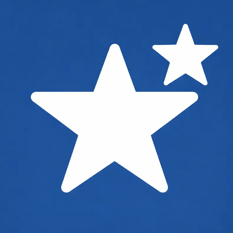 blue square with white stars